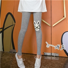 新款韩版外贸原单时尚兔头贴标全面九分打底裤子女裤