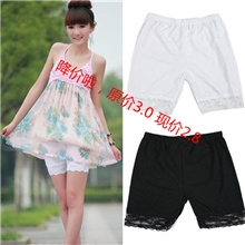 约惠春天夏日热销女装冰丝面料三分蕾丝花边安全裤