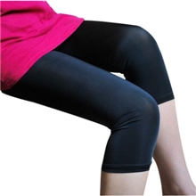 夏季清凉黑白显瘦时尚休闲七分冰丝舒适平口打底裤厂家直销批发