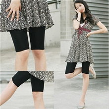 平口夏季女装防走光冰丝五分裤五分冰丝打底裤冰丝五分裤女裤