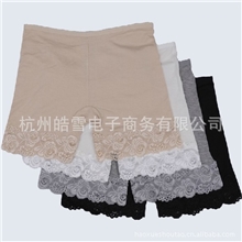 正品冰丝三分打底裤防走光蕾丝边安全裤打底短裤厂家批发