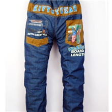 2013冬季新款男童牛仔棉裤儿童休闲牛仔棉长裤中大童牛仔裤