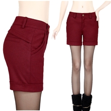 2013新款秋冬季毛呢短裤休闲呢短裤女大码短裤加厚靴裤女裤批发