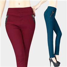 2013新款女裤冬季加绒铅笔裤女彩色大码小脚裤棉妈妈长裤批发