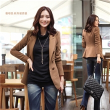外贸原单女装2013秋冬装新款韩版显瘦修身耸肩女式双排扣小西装