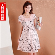 2013夏季新款孕妇装韩版夏装时尚娃娃领孕妇连衣长裙子批发