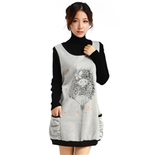 纯棉孕妇裙2013秋冬装新款时尚韩版大码孕妇装连衣裙外套