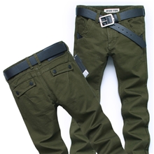 批发零售军绿色黑色休闲裤男韩版潮直筒男士休闲长裤子男装工装裤