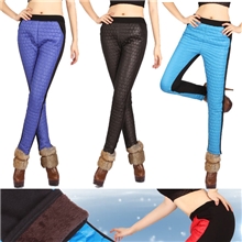 冬季新款AB面仿羽绒裤加绒加厚女式打底裤加大码铅笔小脚裤批发