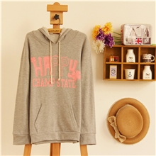 外贸女装新款日系日本原宿印花连帽开衫休闲女式大码卫衣毛圈棉