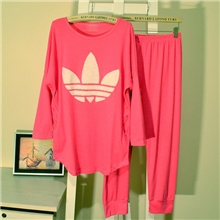 时尚休闲运动装磨棉情侣睡衣羊毛棉PINK睡衣纯棉家居服长袖长裤