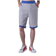 夏季薄款运动短裤男士纯棉跑步加肥加大码透气排汗宽松三道杠