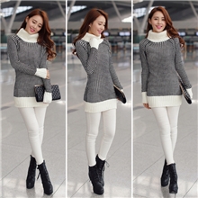 2013年秋冬装新款韩版女式长袖打底衫时尚毛衣高领针织衫B263