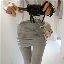 秋款新款韩版莫代尔褶皱裙裤假两件裤裙小脚裤包臀打底裤批发