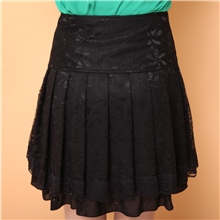 淘宝爆款2013秋季新款短裙韩版蕾丝蓬蓬裙半身裙子百褶雪纺打底裙