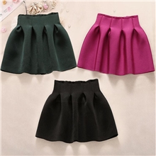 2013秋冬装新款时尚女装韩国名媛纯色褶皱高腰蓬蓬裙半身裙短裙