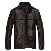 2013新款男式皮衣夹克休闲商务中年男士皮衣外套PU皮加厚批发男装