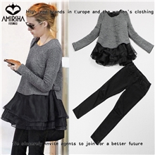 微淘欧洲站2013秋冬新款潮时尚欧美大牌冬装新品女装休闲三件套装