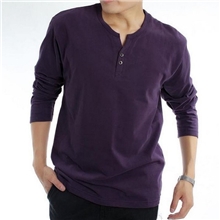 秋装新款莱卡棉长袖t恤韩版时尚男士t恤男式纯色长袖T恤订做