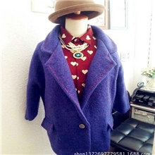 韩国东大门冬款新款毛呢外套呢子大衣韩版加大宽松加厚外套