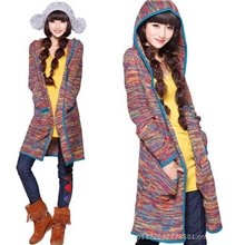 秋冬新款韩国东大门女式毛衣韩国针织开衫中长款毛衣针织衫外套