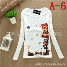 爆款秋装女装批发瑞丽打底衫韩版圆领女式长袖甜美T恤