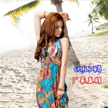 2013波西米亚长裙拖地挂脖长裙超坠沙滩裙连衣裙