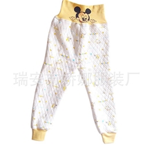 新品童装儿童高腰裤护肚裤全棉裤婴儿裤批发