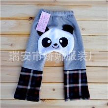 新品童装冬装必备加绒加厚卡通PP裤小熊纯棉男女童裤批发