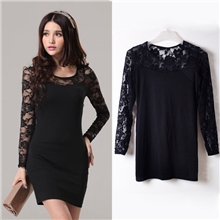 【天天特批】特批2013秋装韩版女装打底裙秋季大码蕾丝连衣裙