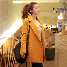 2013冬新款韩版宽松大码呢子大衣中长款修身羊毛呢女式风衣大衣