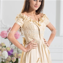 新玉园实物拍摄13年新款宫廷式贵气长礼服新娘礼服XYY07-353