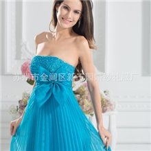 实物拍摄新款抹胸压皱长礼服伴娘服来图定制承接外单XYY07-337