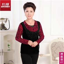 [亏吐血]秋冬季大码中老年女装长袖豹纹T恤金丝绒厂价直供混批