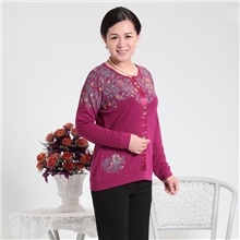 【火拼】中老年女装秋装针织衫新款中年长袖毛衣妈妈装打底衫批发