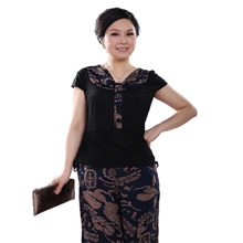 【天天特批】批发2013中老年女装夏装女短袖T恤时尚妈妈装套装90