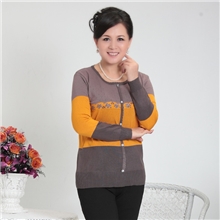 中年服装新款中老年女装秋装中年妈妈装上衣长袖大码针织衫