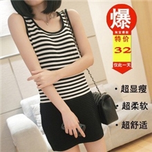 春夏新款女装中长款背心裙打底包臀连衣裙