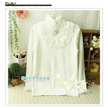 2013新品女装韩版淑女蕾丝套头针织高领毛衣打底毛衣批发毛衣