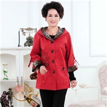 中老年女装秋冬款连帽中年女装夹克中老年长袖女装上衣jc01