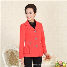 时尚中老年女装秋装外套批发中年妈妈外套时尚小西装宽松大码上衣