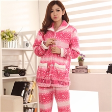 秋冬季女款可爱公主珊瑚绒睡衣两件套装甜美韩版保暖毛绒家居服