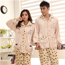 2013冬季珊瑚绒情侣睡衣家居服套装高档款法兰绒批发
