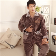 男士法兰绒睡衣