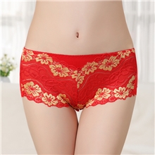 内裤批发女式三角内裤舒适木莫代尔性感蕾丝绣花女士内裤8816