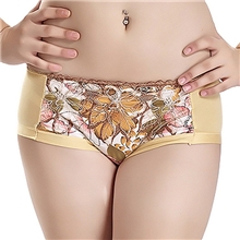 【伙拼】精品内裤莫代尔中腰女士三角裤刺绣舒适透气底裤批发