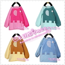 罩衣批发米豆酷尔大象爆款灯芯绒纯棉系扣防水罩衣饭衣反穿衣2818