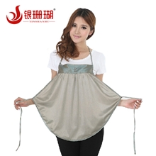 银珊瑚100%纯银纤维防辐射肚兜孕妇服装衣服批发+零售SHE051