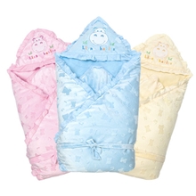 婴儿抱被秋冬款加厚可脱胆珊瑚绒包被新生儿抱毯厂家直销