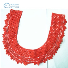 后染色领圈花边，棉水溶花边辅料